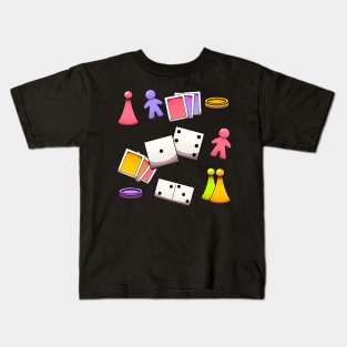 Classic Board Game Elements Kids T-Shirt